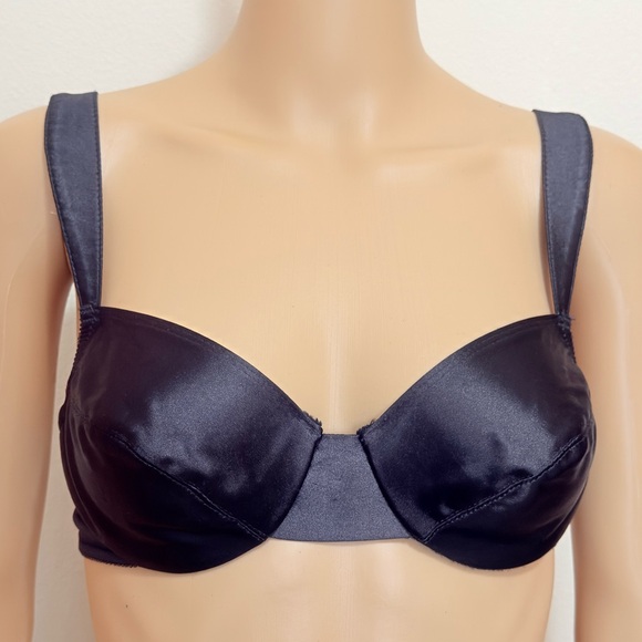 Nordstrom Black Balconette Bra with Satin Finish size 36A - Picture 1 of 8